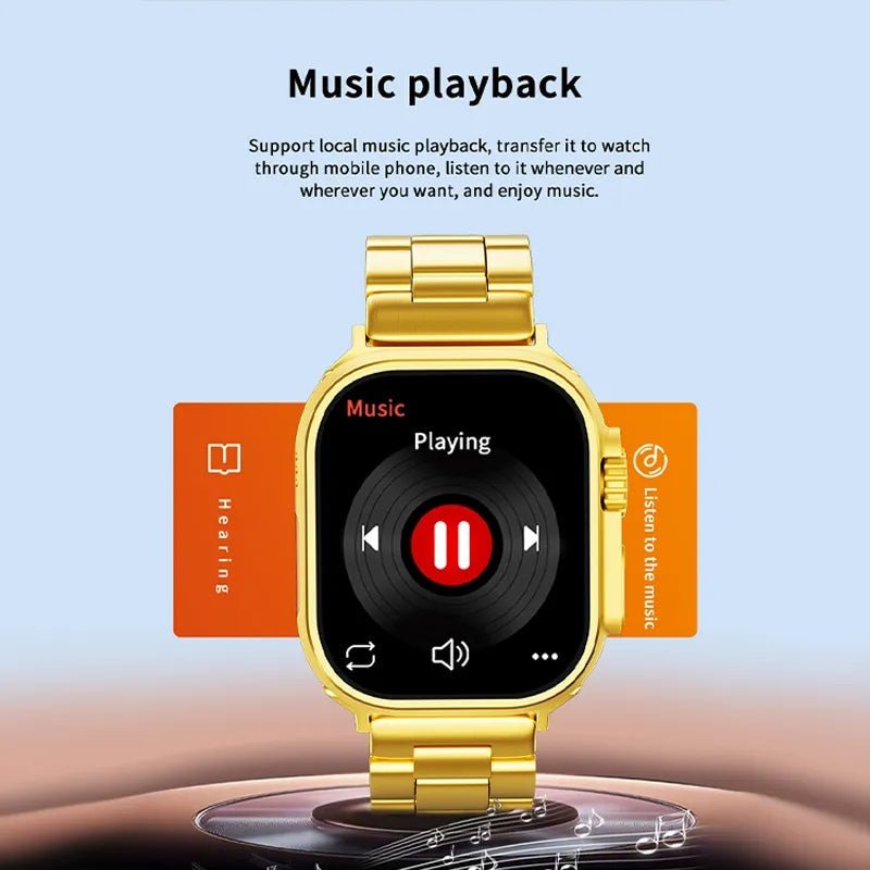 24K Gold Series Watch 8 Ultra Smartwatch - AuraVibezs.store