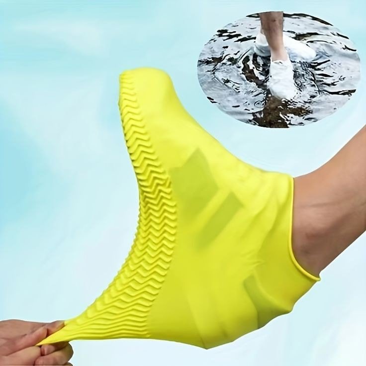 Silicone Waterproof Shoe Covers, Rainy Day Shoe Cover, Reusable Non - Slip Rain - AuraVibezs.store