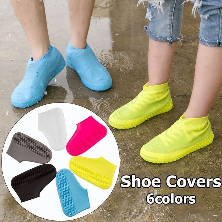 Silicone Waterproof Shoe Covers, Rainy Day Shoe Cover, Reusable Non - Slip Rain - AuraVibezs.store