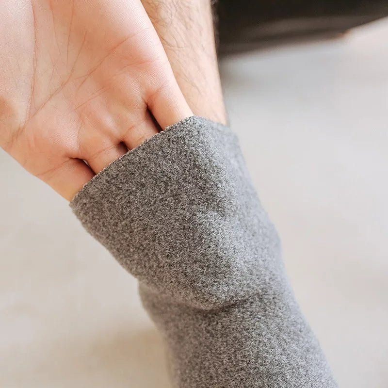 5 Pair Men's Winter Soft Thick Warm Fleece Thermal Socks - AuraVibezs.store