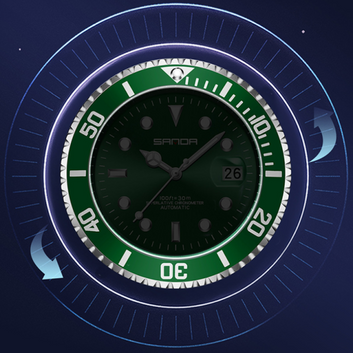 Green Dial Automatic Mechanical Watch for Men