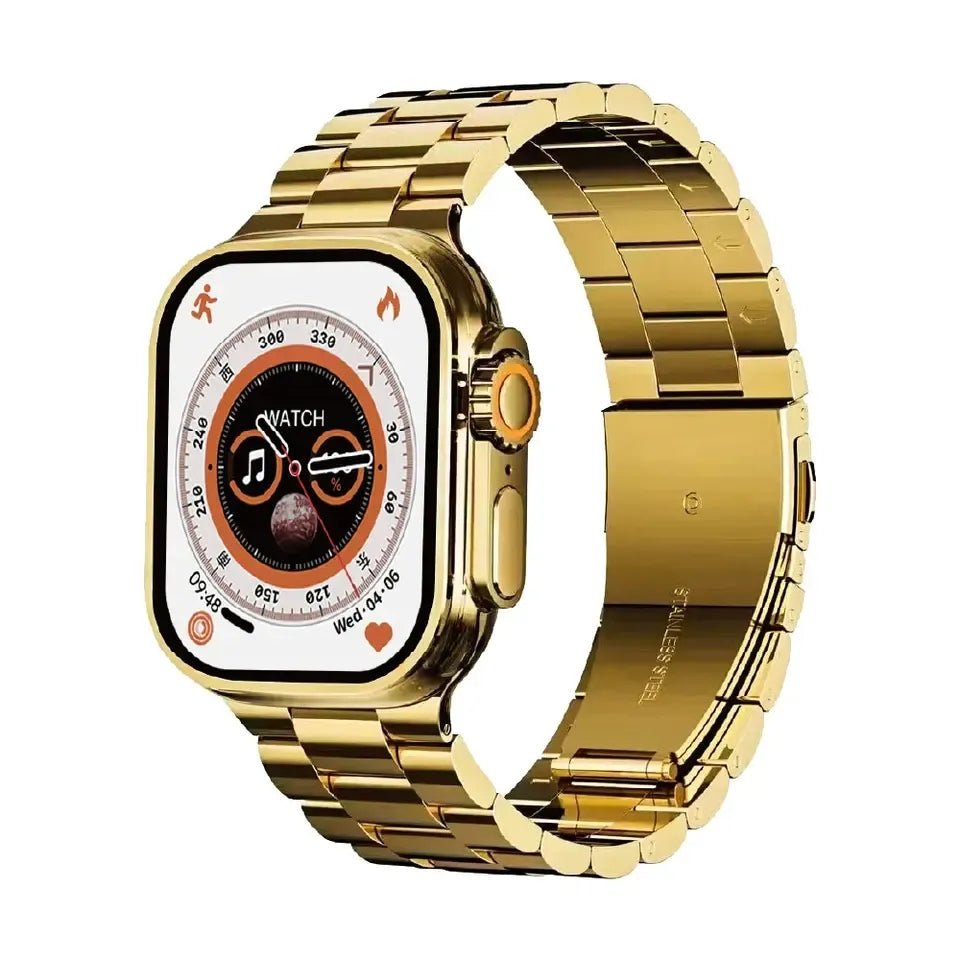 24K Gold Series Watch 8 Ultra Smartwatch - AuraVibezs.store