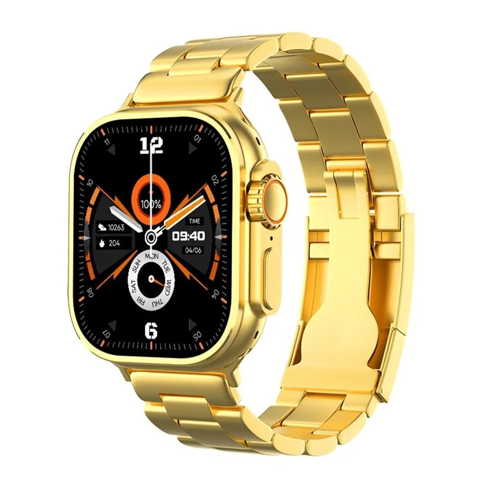 24K Gold Series Watch 8 Ultra Smartwatch - AuraVibezs.store