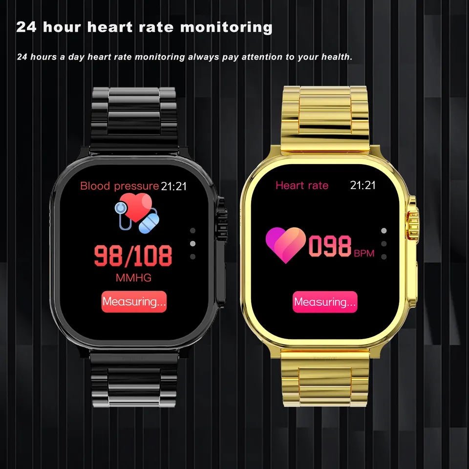 24K Gold Series Watch 8 Ultra Smartwatch - AuraVibezs.store