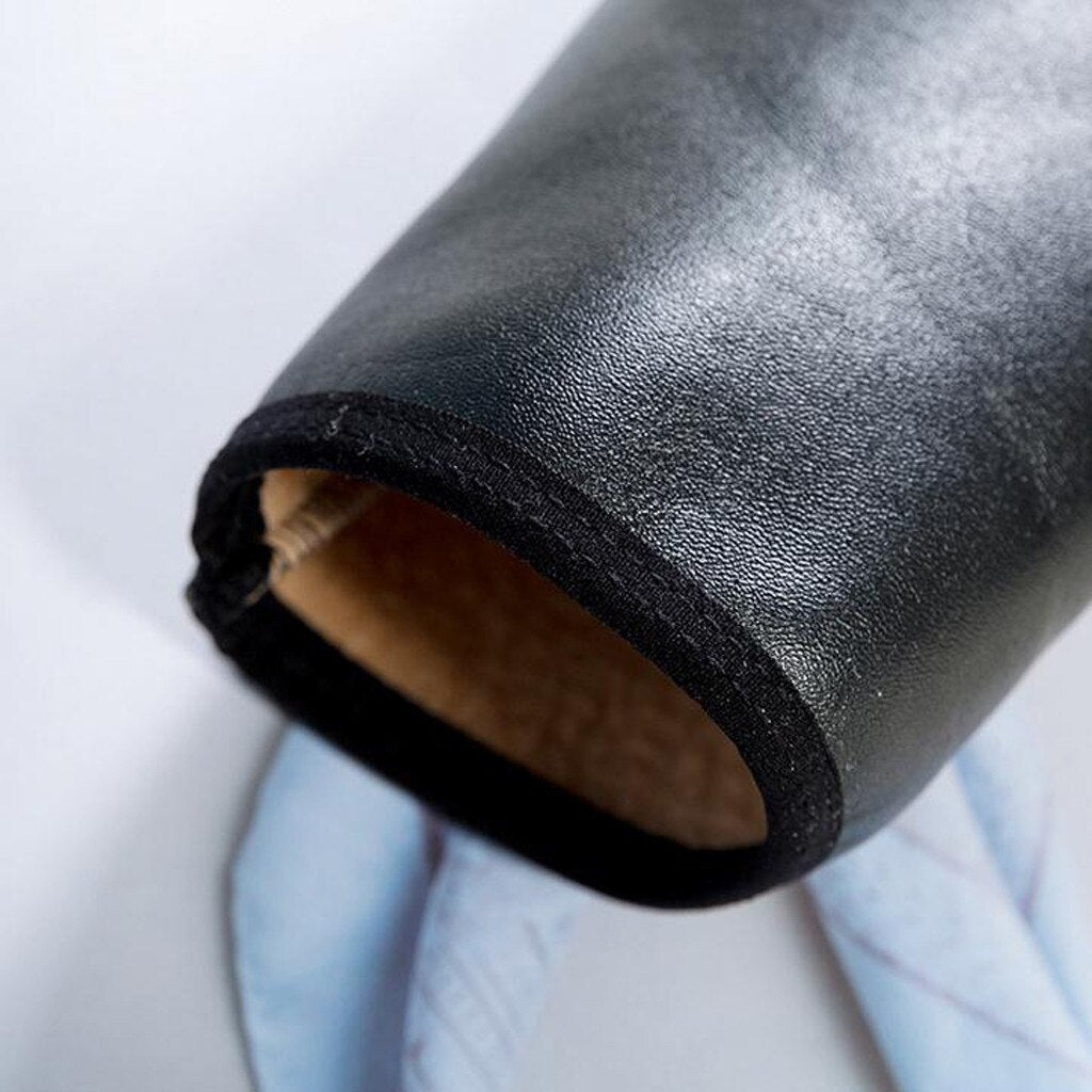 2 Pairs Winter Warm PU Leather Thermal Non - Slip Indoor Soft Floor Socks - AuraVibezs.store