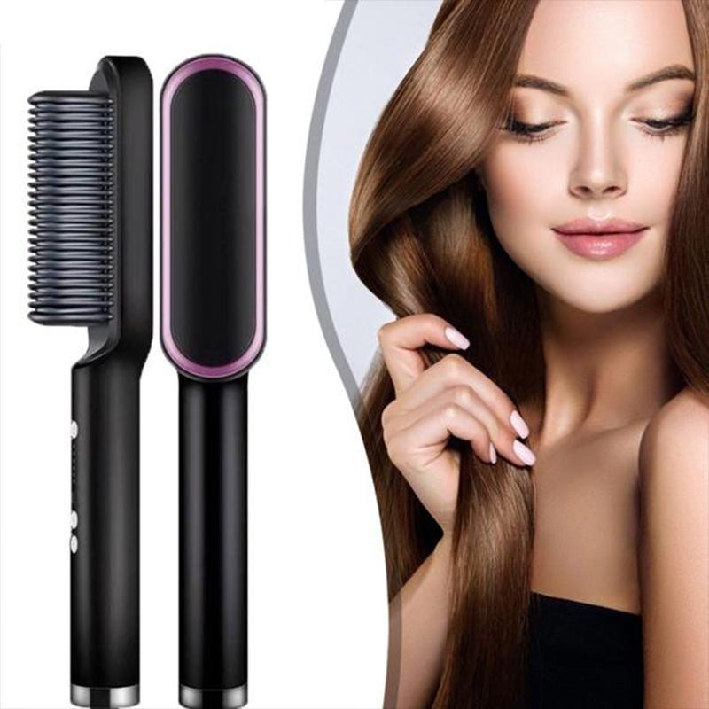 Multifunctional 2 - in - 1 Professional Hair Straightener Comb - (FREE DELIVERY) - AuraVibezs.store
