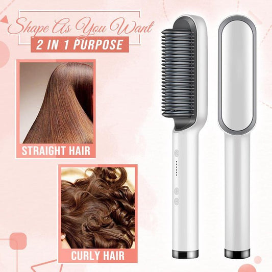 Multifunctional 2 - in - 1 Professional Hair Straightener Comb - (FREE DELIVERY) - AuraVibezs.store