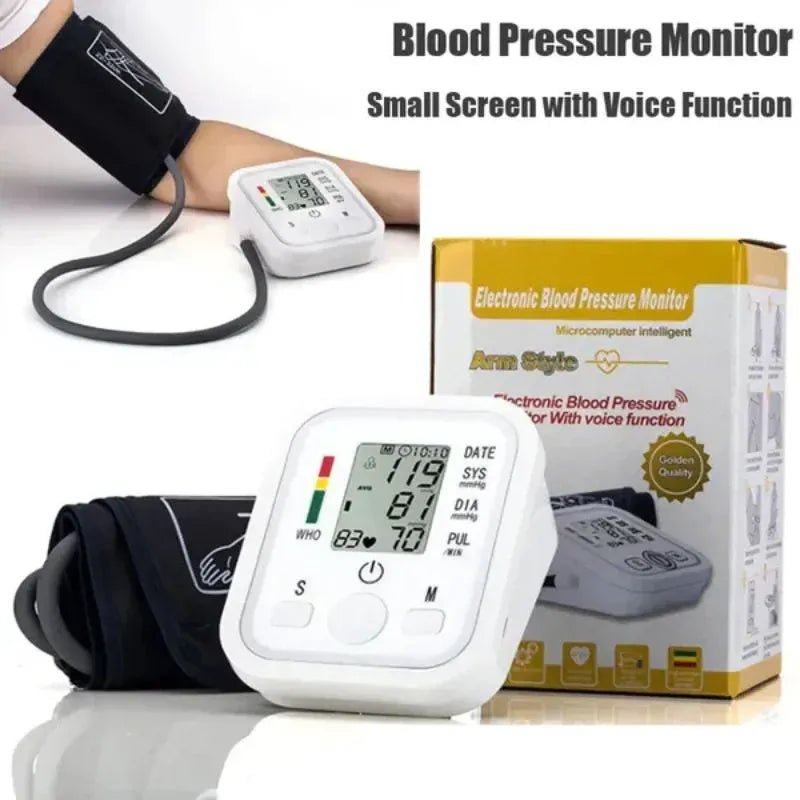 Electronic Blood Pressure Monitor – Arm Style 30 %Off ✔ Allow To Open Parcel ✔ 15-Day Checking Warranty ✔ 3 Months Guaranty ✔ Cash On Delivery - AuraVibezs.store
