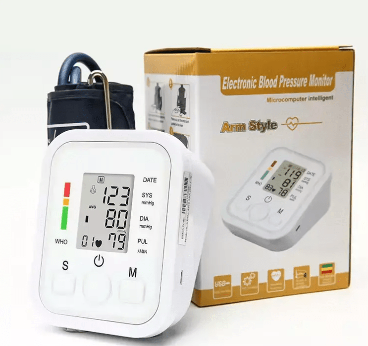 Electronic Blood Pressure Monitor – Arm Style 30 %Off ✔ Allow To Open Parcel ✔ 15-Day Checking Warranty ✔ 3 Months Guaranty ✔ Cash On Delivery - AuraVibezs.store