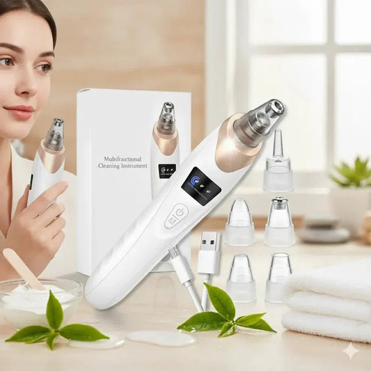 Black head Remover - 5 in 1 Rechargeable Blackhead Remover - Acne Remover - Vacuum Suction - AuraVibezs.store