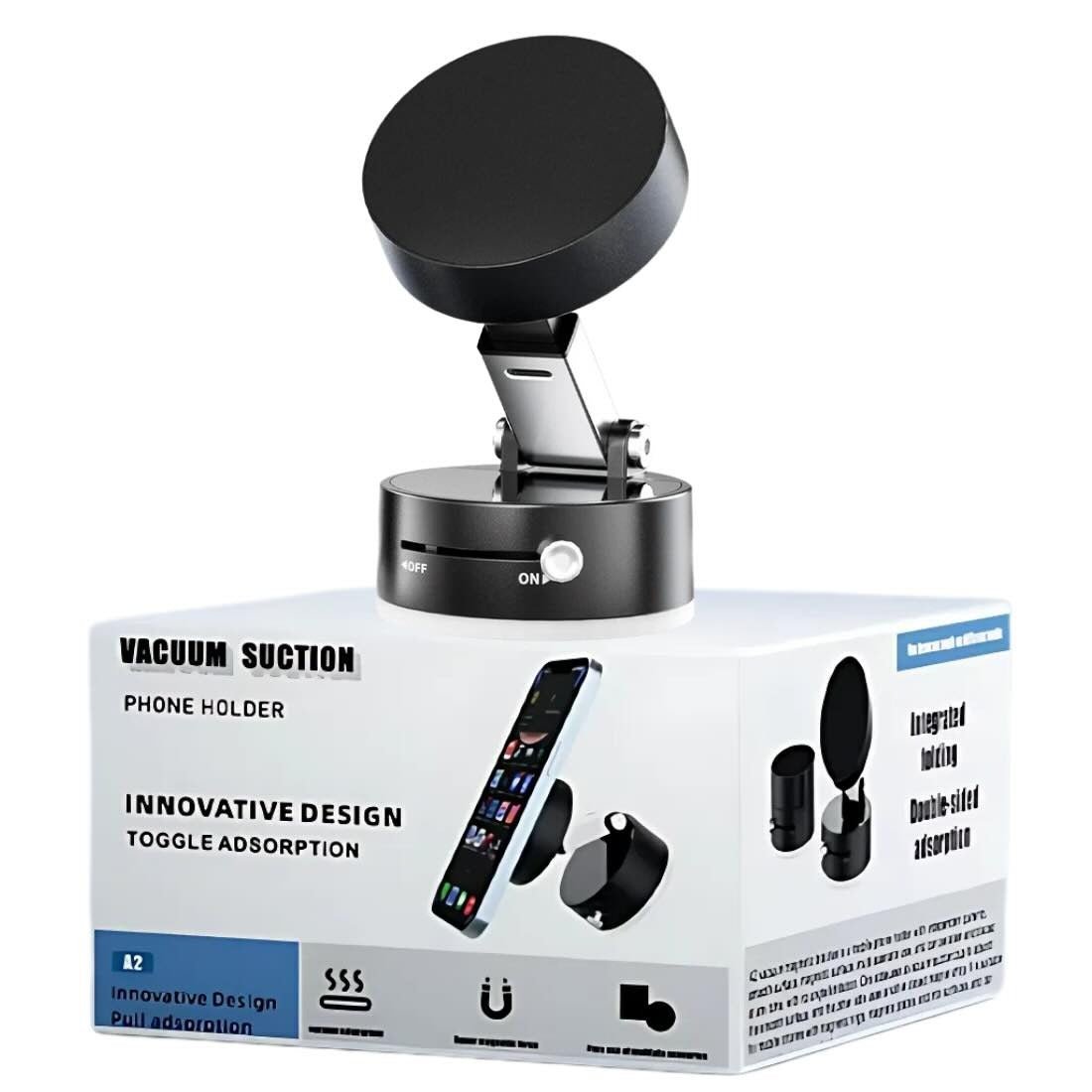 Magnetic Wireless Phone Holder with Foldable Suction Grip for Secure Mounting - AuraVibezs.store