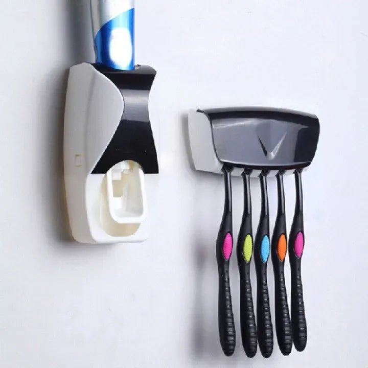 Best Quality Set of Toothpaste Dispenser & Brush Holder - AuraVibezs.store