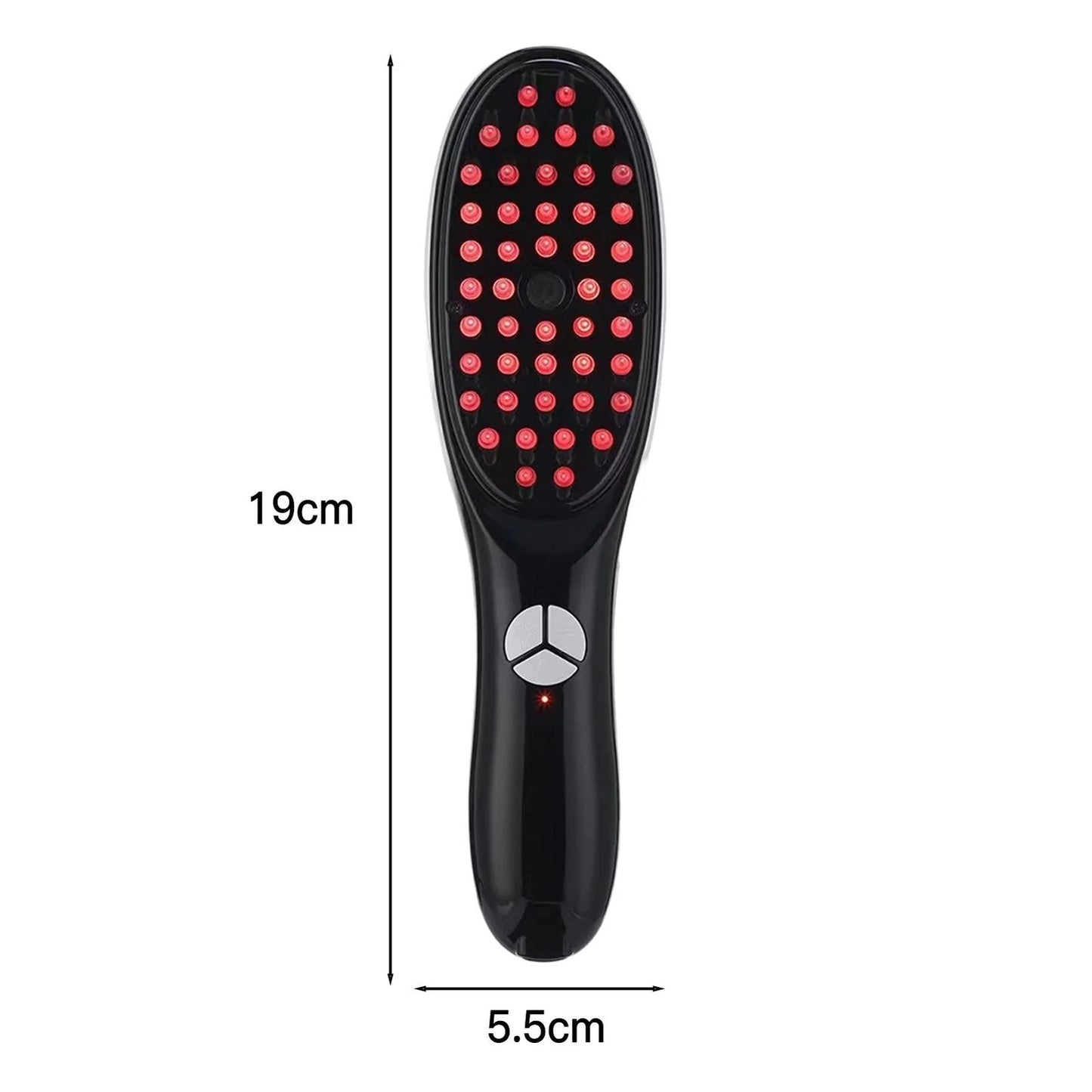 Electric Massage Comb Blue & Red Light Therapy, Vibration Brush, Spray & Negative Ion Scalp Massager (Rechargeable) - AuraVibezs.store