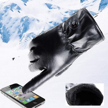 Leather Gloves for Men Women| Winter Warm Gloves for Bikers