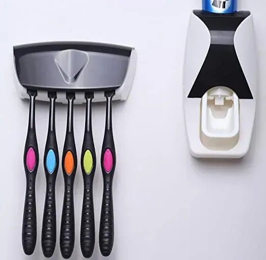 Best Quality Set of Toothpaste Dispenser & Brush Holder - AuraVibezs.store