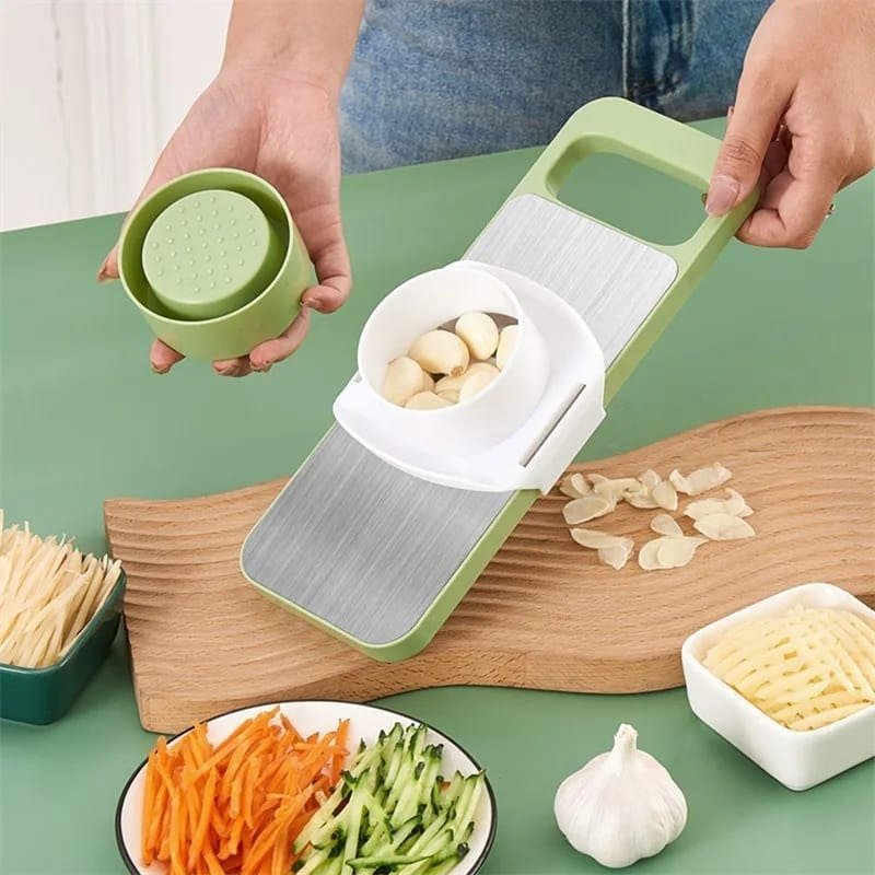 5in1 Vegetable Cutter | Multifunctional Stainless Steel Vegetable Cutter & Slicer | - AuraVibezs.store