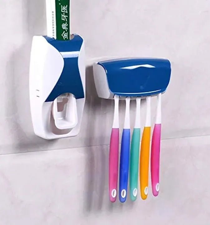Best Quality Set of Toothpaste Dispenser & Brush Holder - AuraVibezs.store
