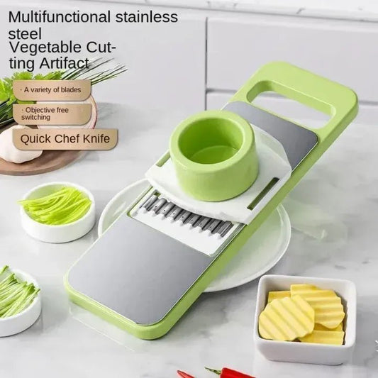 5in1 Vegetable Cutter | Multifunctional Stainless Steel Vegetable Cutter & Slicer | - AuraVibezs.store