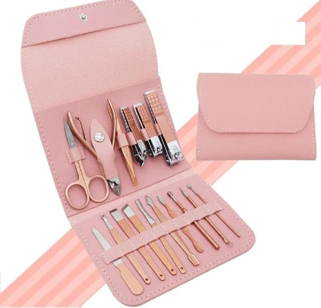 16pcs Manicure Pedicure Grooming Kit - AuraVibezs.store