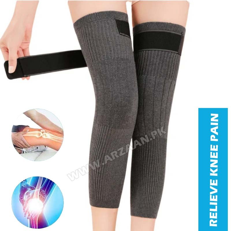 2 PCS Non - Slip Cashmere Wool Knee Pads Brace Leg Warmer with Strap Adjustable for Men & Women - AuraVibezs.store